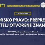 Poziv na okrugli stol: Autorsko pravo – prepreka ili prijatelj otvorene znanosti?